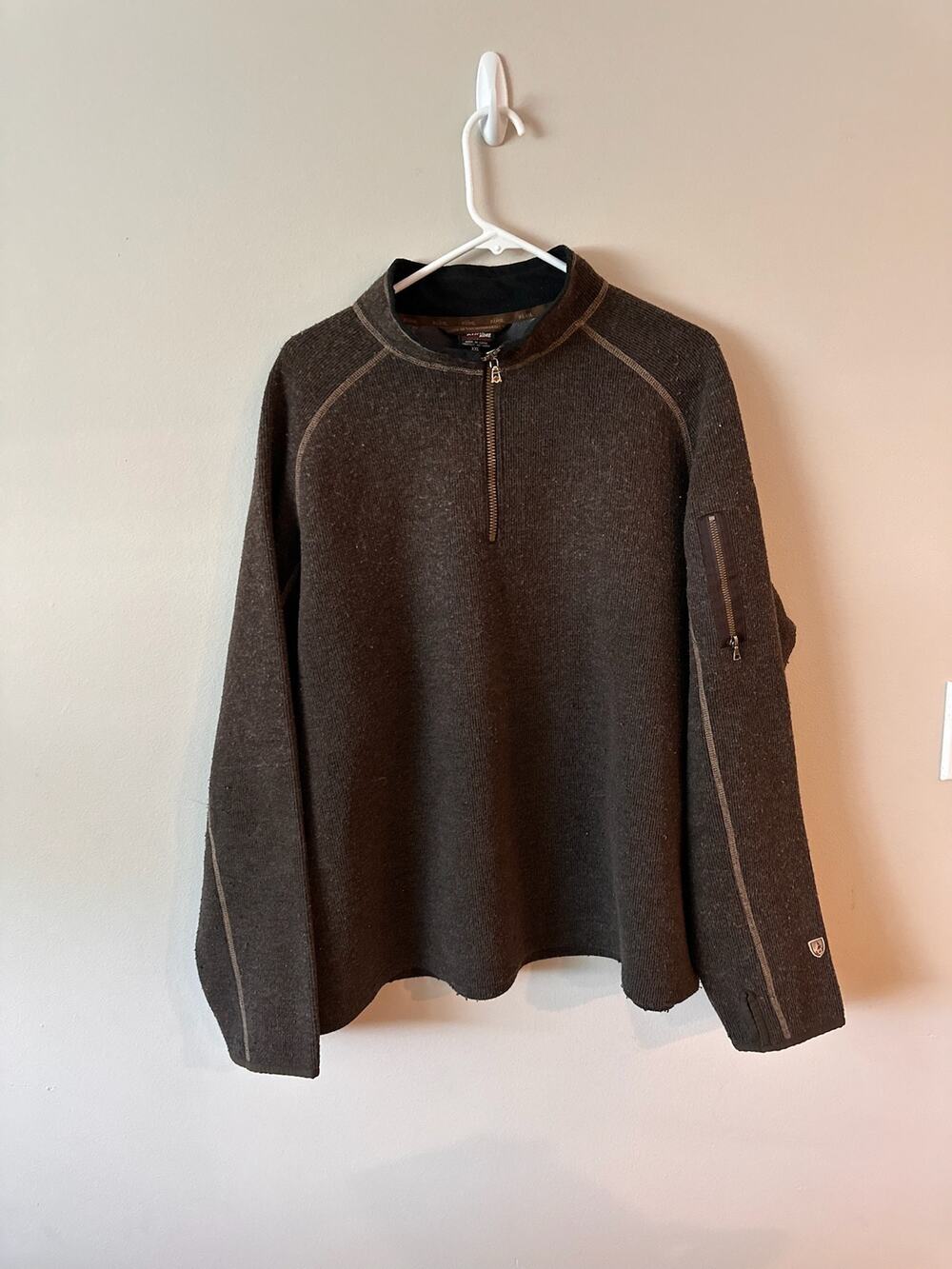 Kuhl Men’s XXL Thor Wool Blend Quarter zip Pullover Sweater